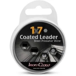 Iron Claw Coated Leader 1X7 0,30 Mm 6 Kg 5 Meter Schwarz