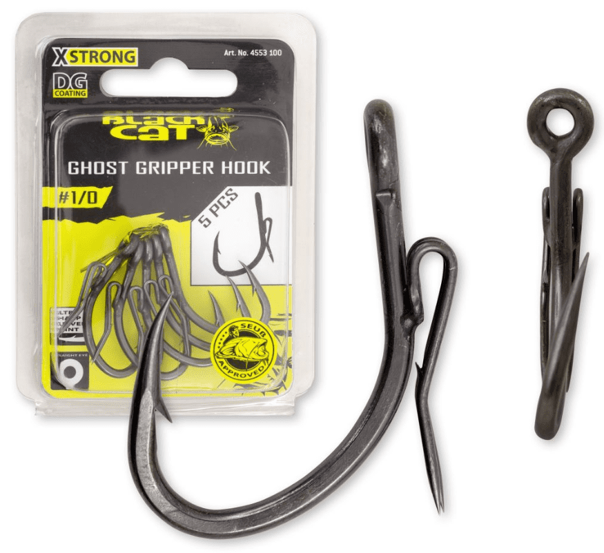 Black Cat Ghost Gripper-Haken DG Größe 1/0 5 Stück 3 Black Cat Ghost Gripper-Haken DG Größe 1/0 5 Stück