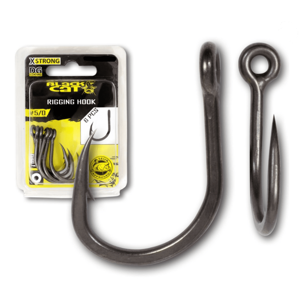 Black Cat Rigging Haken DG Größe 4/0 6 Stück 3 Black Cat Rigging Haken DG Größe 4/0 6 Stück