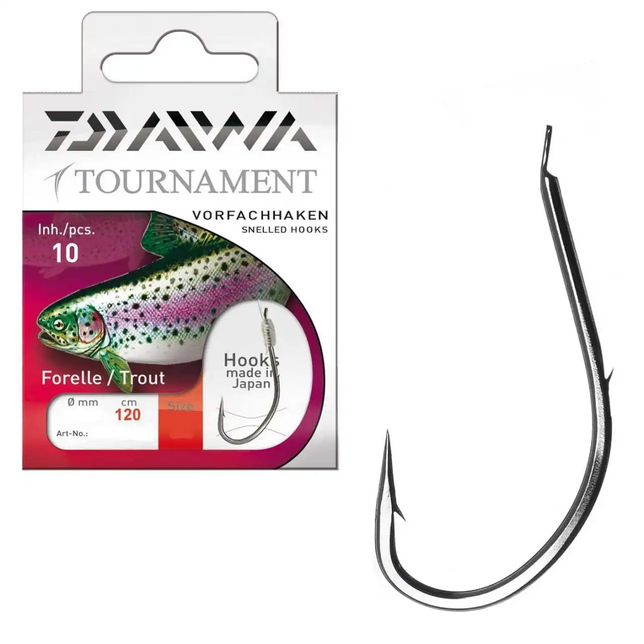 Daiwa Tournament Forellenhaken 120cm 10 Stück 3 Daiwa Tournament Forellenhaken 120cm 10 Stück